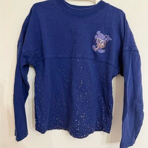 Disney world Kids Navy Long Sleeve Tee with Mickey Mouse Graphic spirit jersey